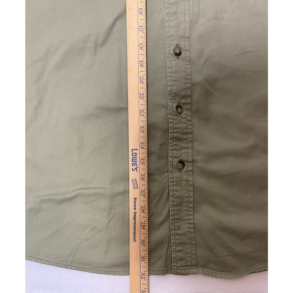 Mens Wrangler Outdoor Olive Green Button Down Short Sleeve Shirt Size 3XL - Picture 6 of 7